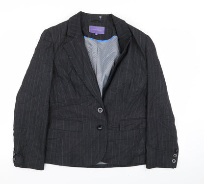 Autonomy Womens Grey Striped  Jacket Blazer Size 16