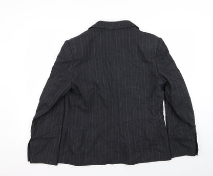 Autonomy Womens Grey Striped  Jacket Blazer Size 16