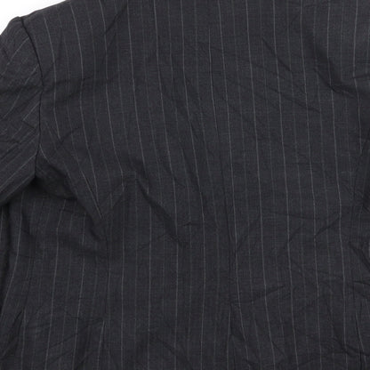 Autonomy Womens Grey Striped  Jacket Blazer Size 16