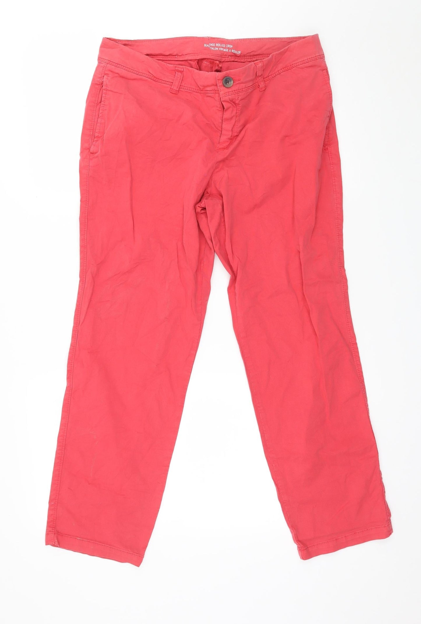 Preworn Womens Pink   Cropped Trousers Size 32 in L26 in