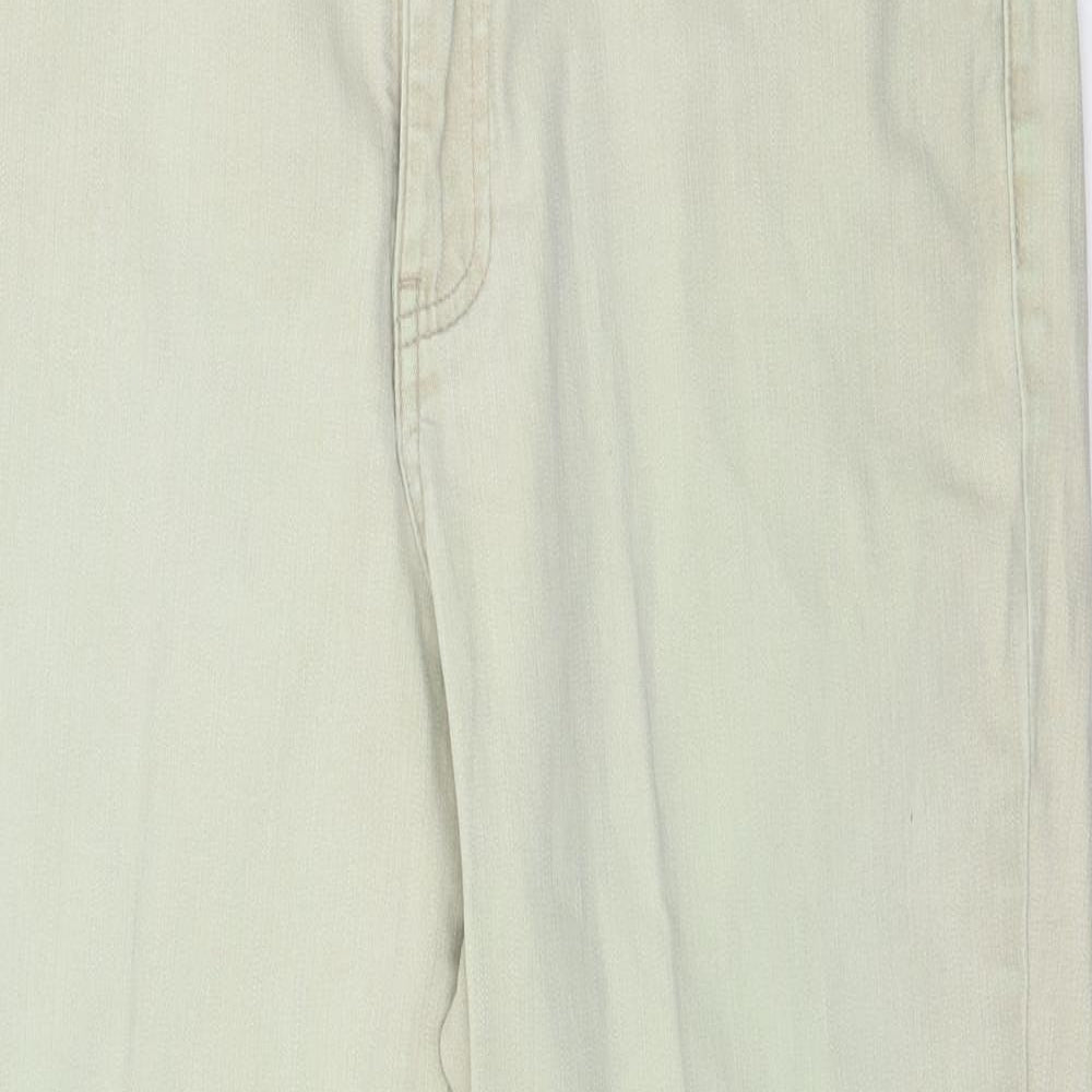 Papaya Womens Green  Denim Straight Jeans Size 36 in L27 in