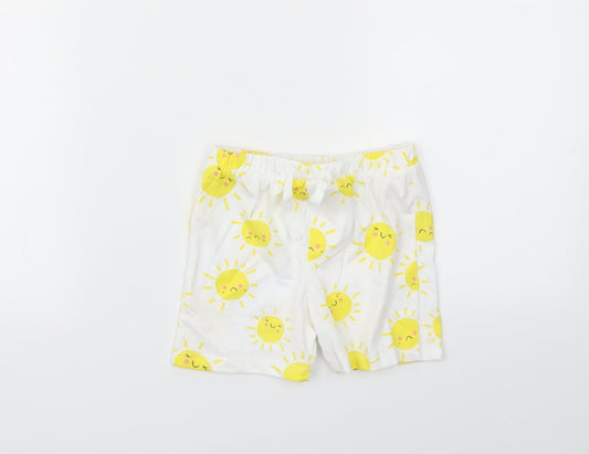 F&F Boys Yellow Animal Print  Capri Leggings Size 9-12 Months
