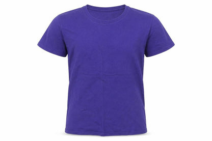 Front view of Boohoo girls’ purple basic t-shirt, size S