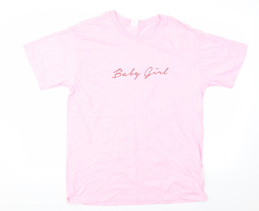 Preworn Womens Pink   Basic T-Shirt Size L