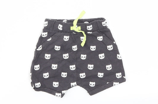 George Boys Black Animal Print  Capri Leggings Size 3-6 Months