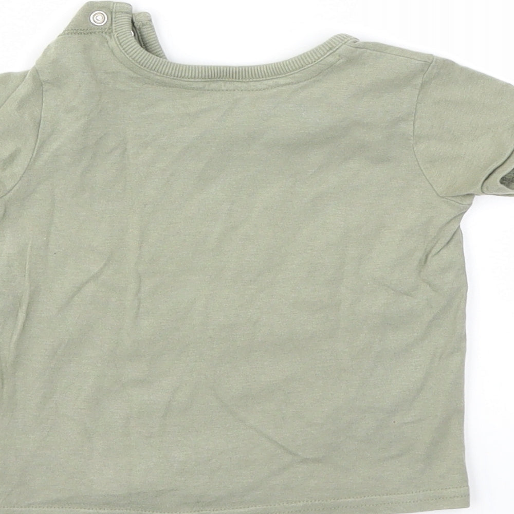 George Boys Green Animal Print  Basic T-Shirt Size 3-6 Months