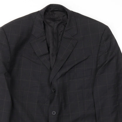 Preworn Mens Black   Jacket Blazer Size 46
