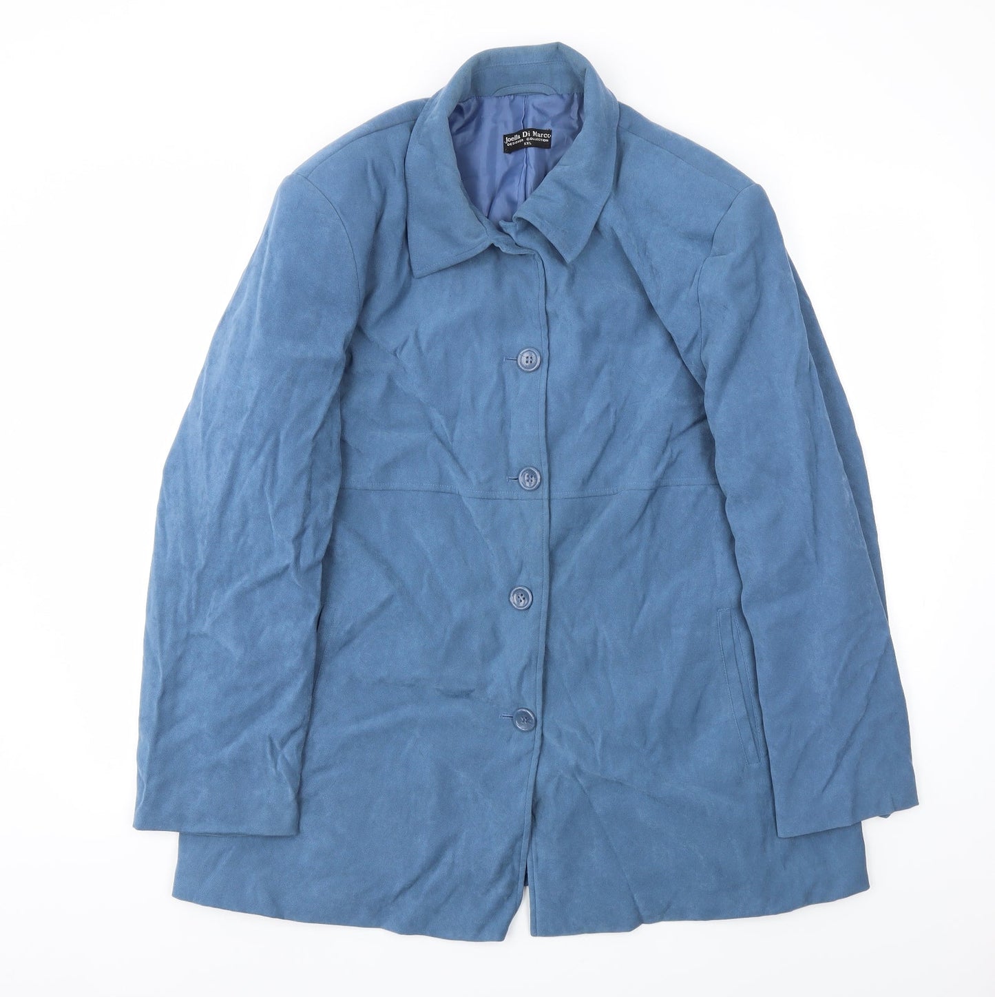 Joella Di Marco Womens Blue   Jacket Coat Size 2XL