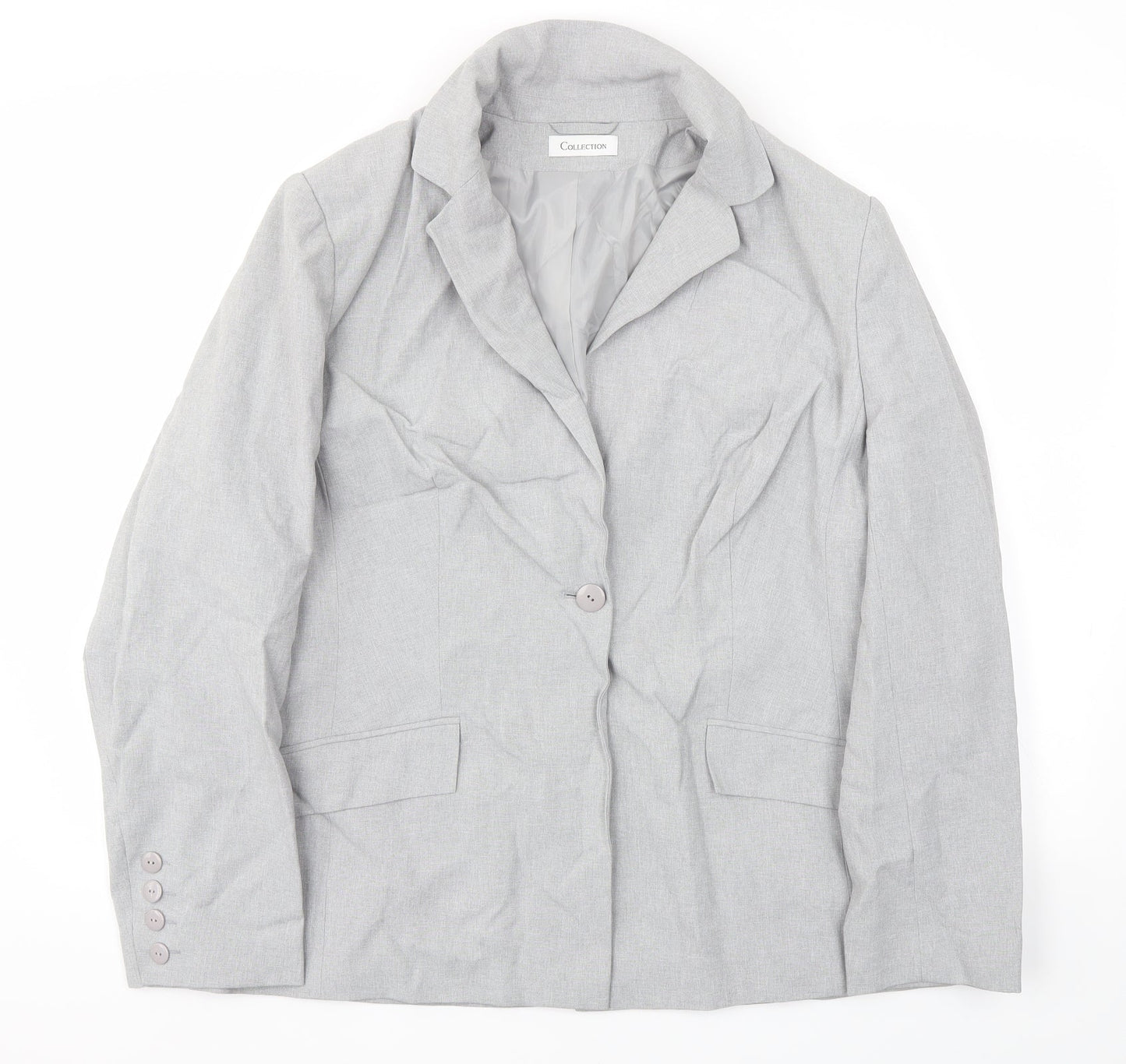 COLLECTION Womens Grey   Jacket Blazer Size 18