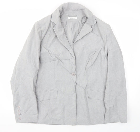 COLLECTION Womens Grey   Jacket Blazer Size 18
