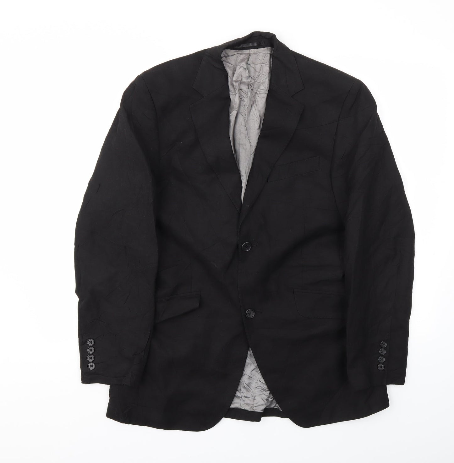 Preworn Mens Black   Jacket Blazer Size 38