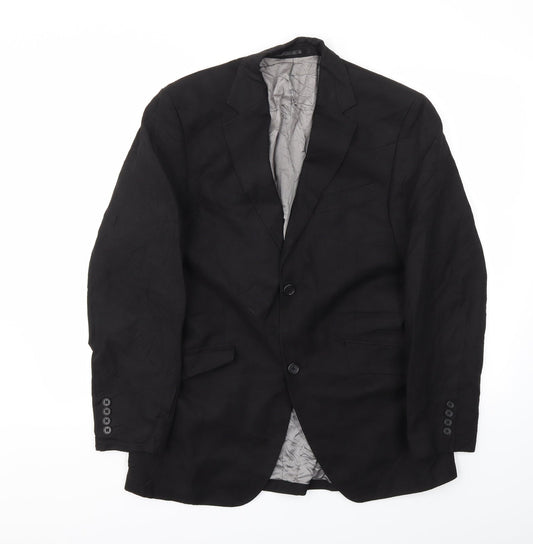 Preworn Mens Black   Jacket Blazer Size 38