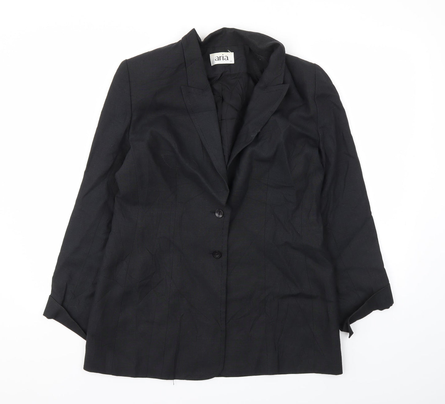 Aria Womens Black   Jacket Blazer Size 12