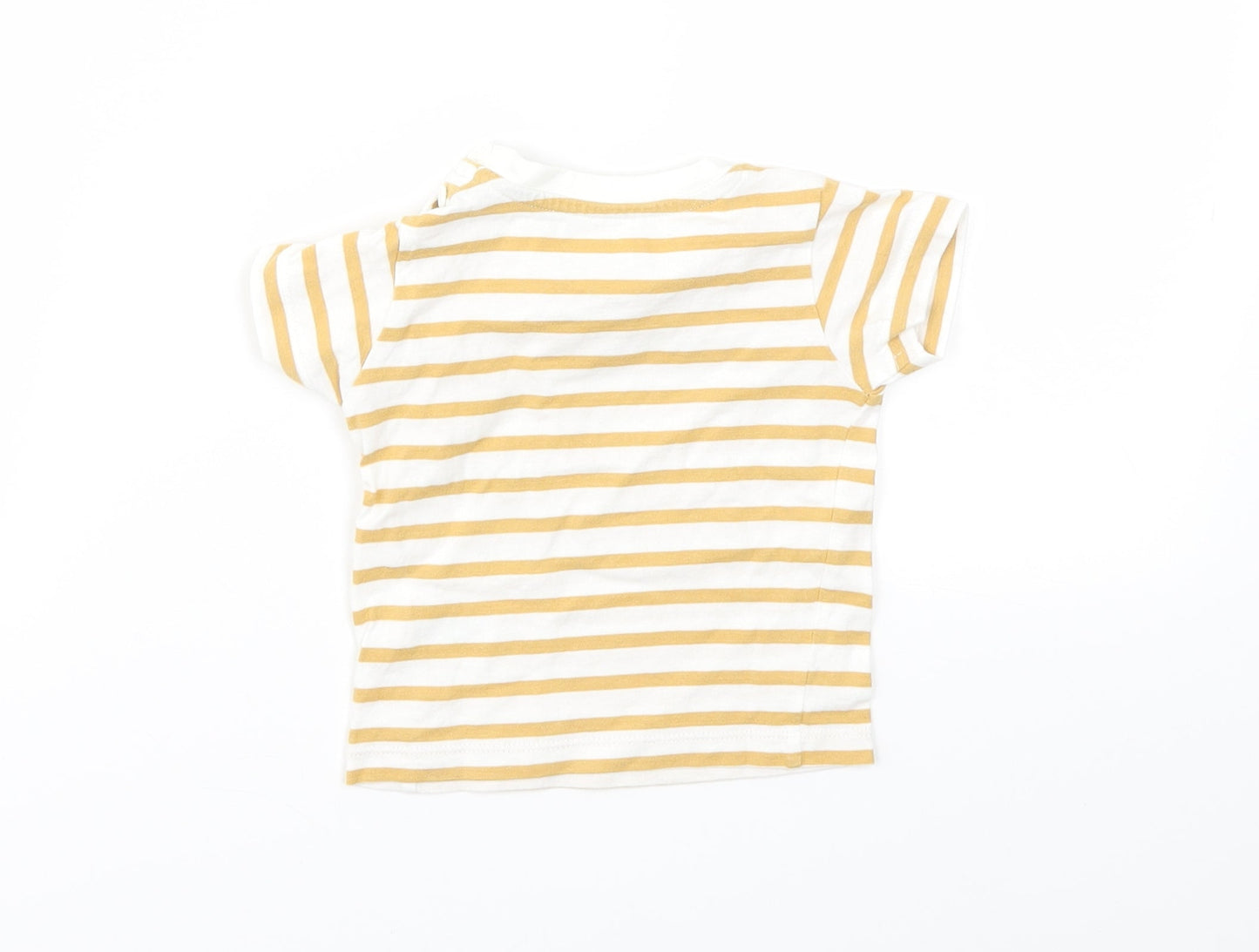 Matalan Boys Brown Striped  Basic T-Shirt Size 3-6 Months