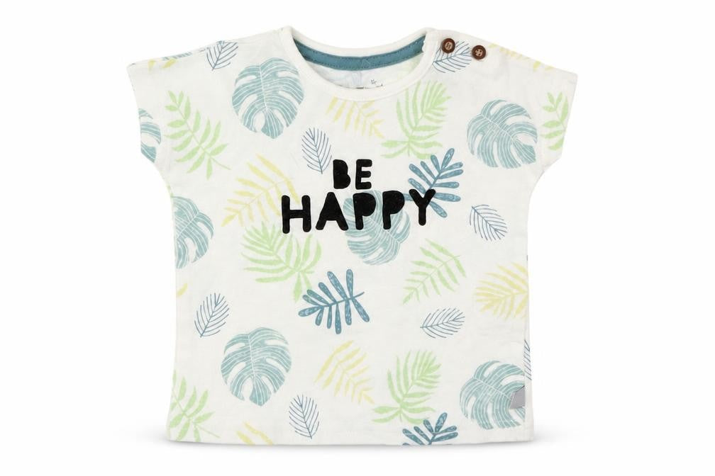 F&F Boys Green Floral  Basic T-Shirt Size 3-6 Months