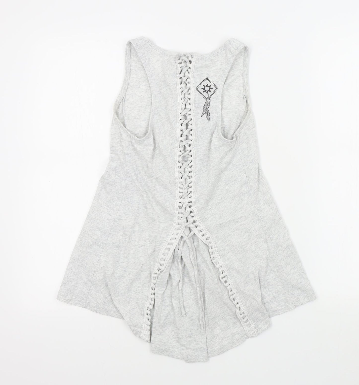 Hard Rock Womens Grey Colourblock  Basic T-Shirt Size M