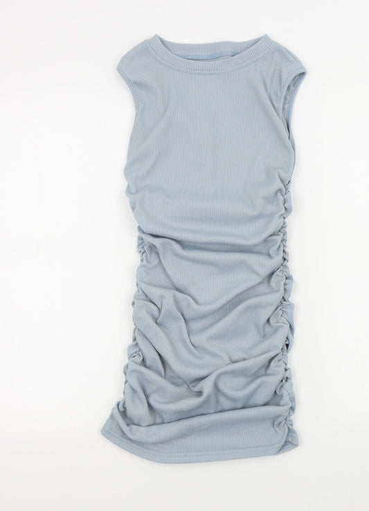 Preworn Womens Blue Colourblock  A-Line  Size S