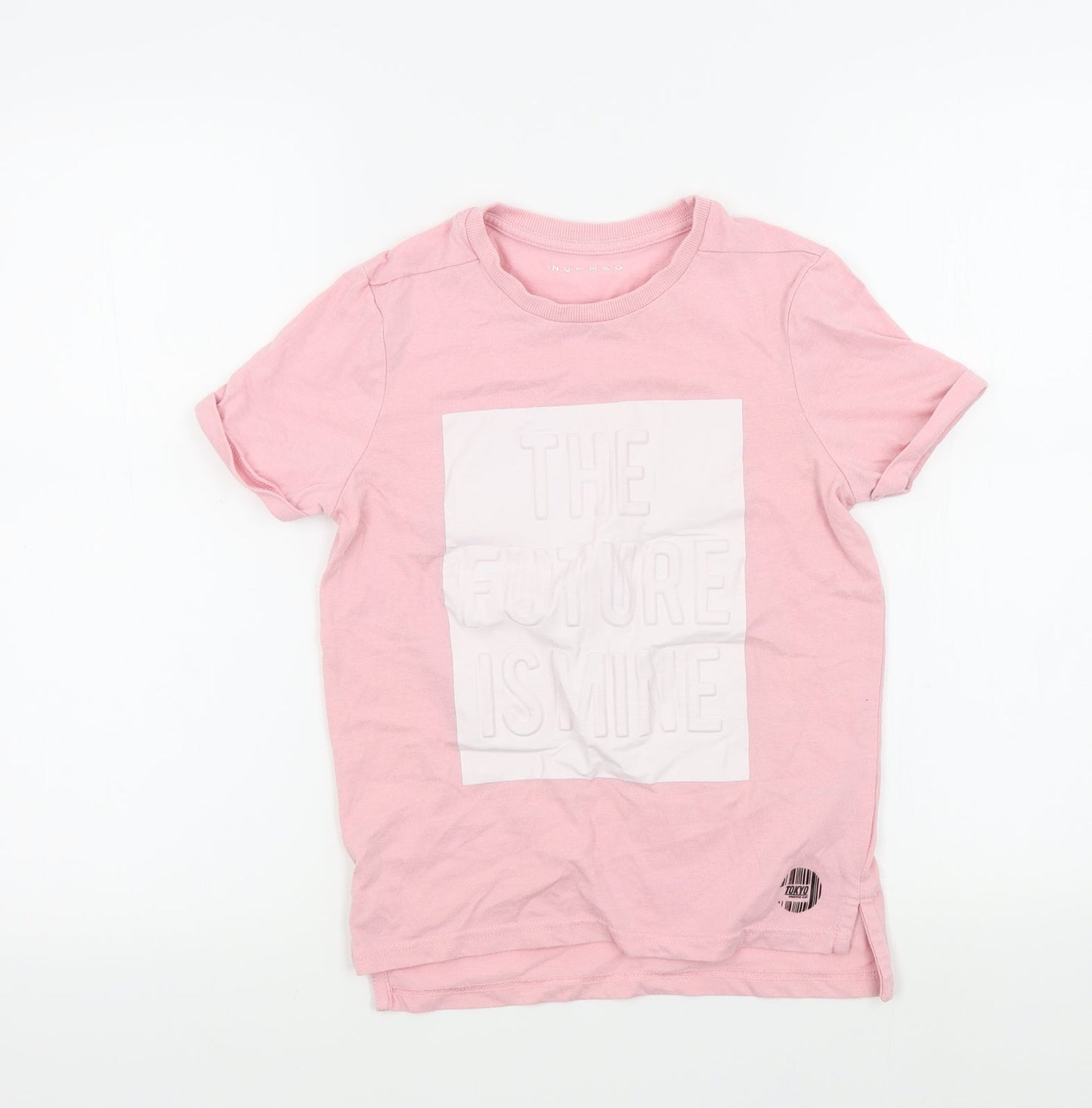 Nutmeg Girls Pink Colourblock  Basic T-Shirt Size 10 Years