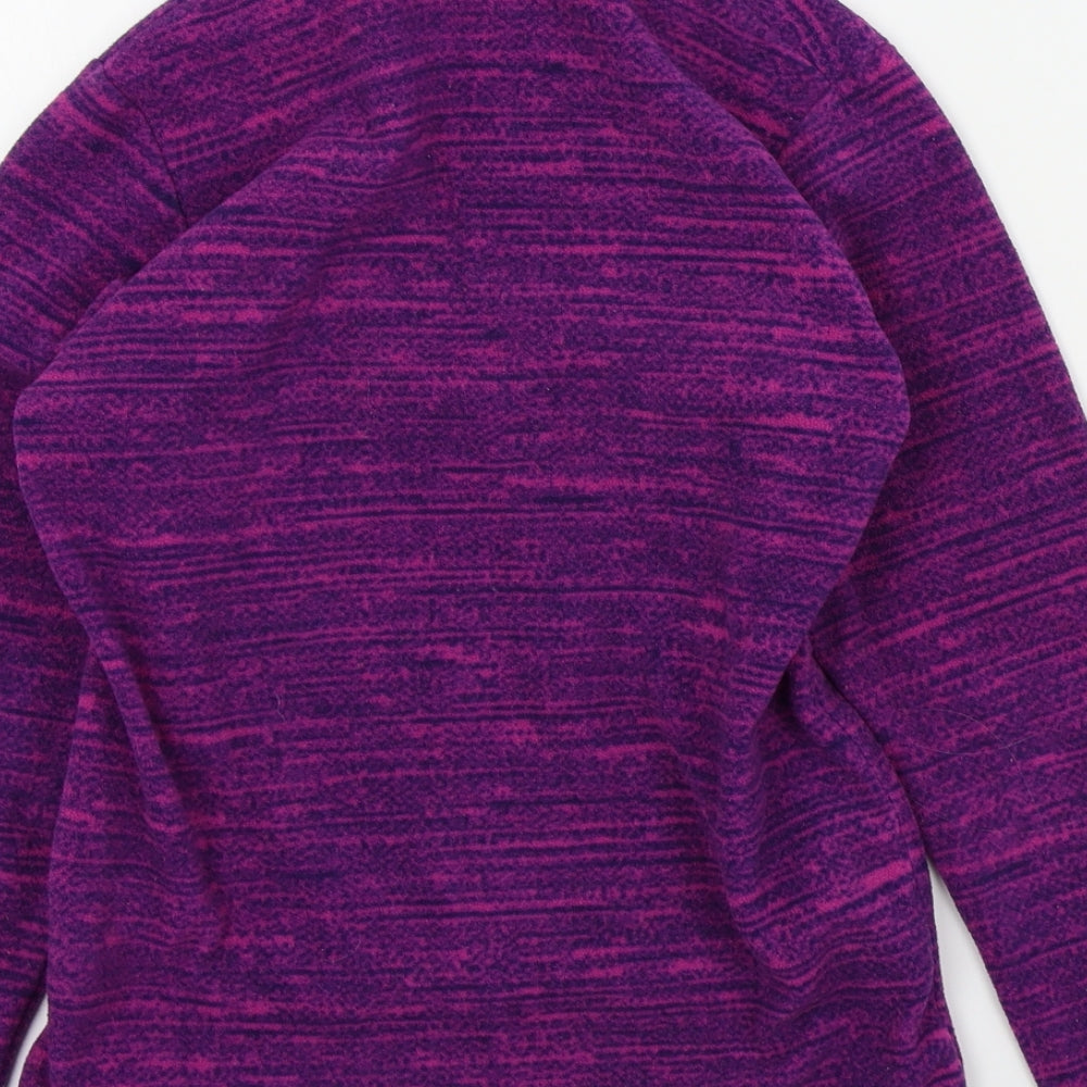 DECATHLON Girls Purple Colourblock  Pullover Jumper Size S