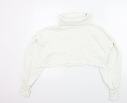 Additional front view of ASOS women’s white jumper, size UK 10