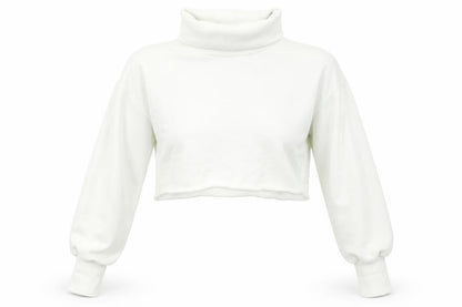 Front view of ASOS women’s white jumper, size UK 10