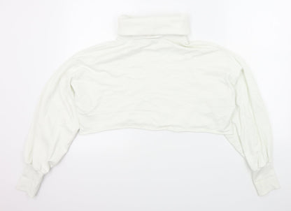 Back view of ASOS women’s white jumper, size UK 10