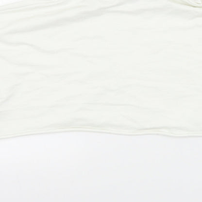 Brand and care label for ASOS women’s white jumper, size UK 10