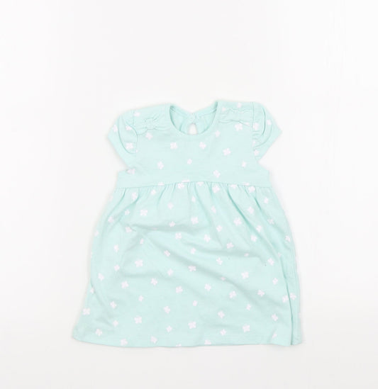 George Girls Green Colourblock  A-Line  Size 3-6 Months