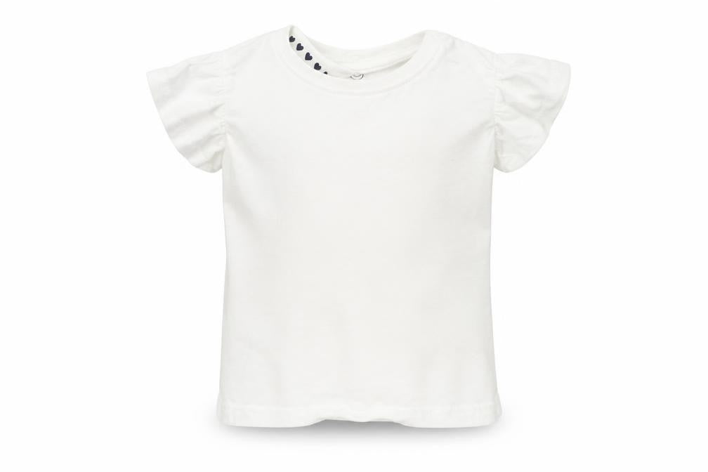 Jeff&co Girls White   Basic T-Shirt Size 18-24 Months