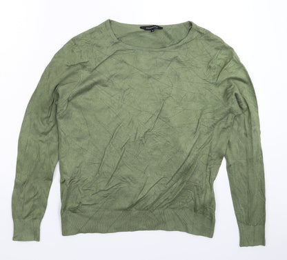Peacocks Womens Green  Knit Pullover Jumper Size 12