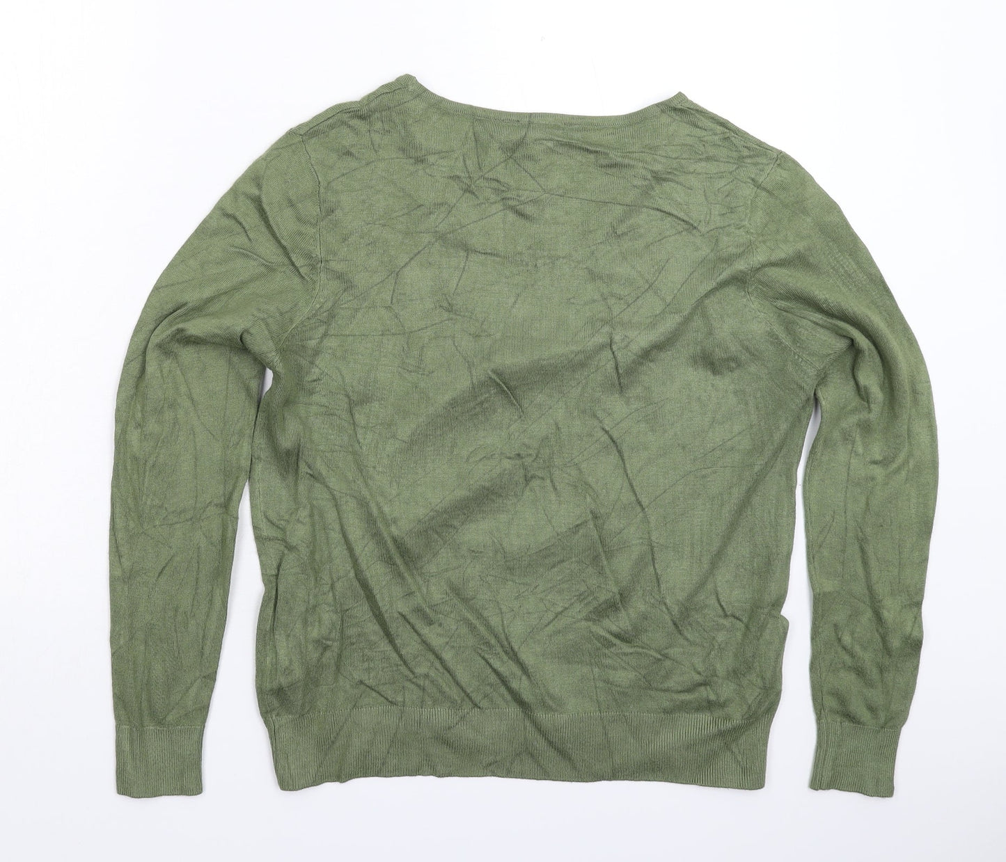 Peacocks Womens Green  Knit Pullover Jumper Size 12
