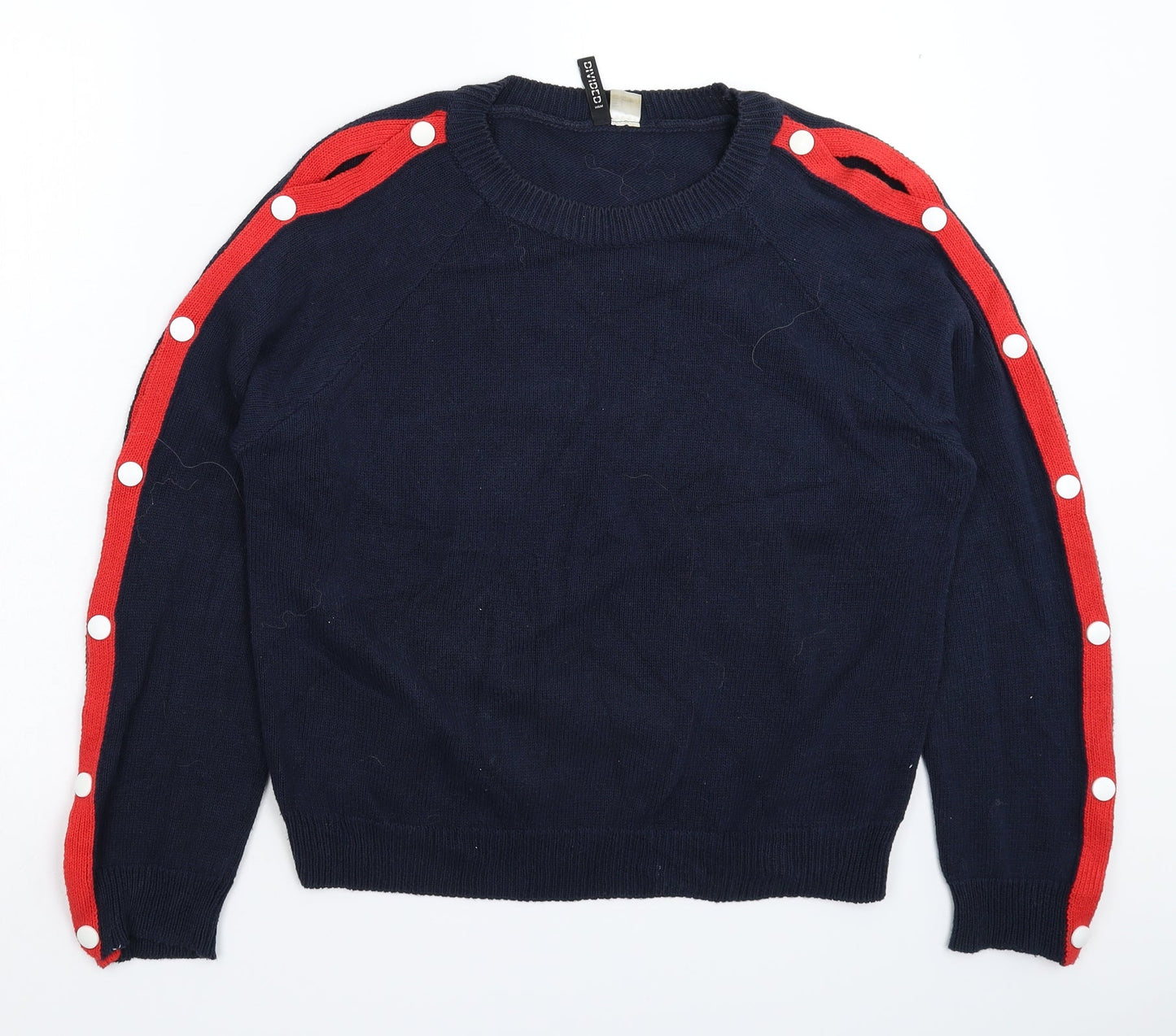 Divided Womens Blue  Knit Pullover Jumper Size S