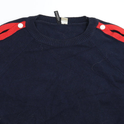 Divided Womens Blue  Knit Pullover Jumper Size S