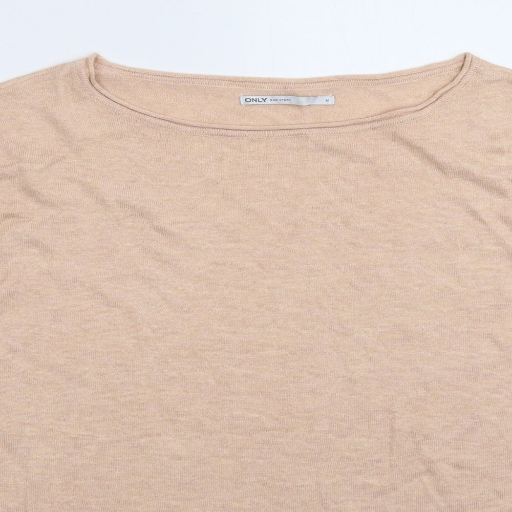 Only Womens Beige  Knit Pullover Jumper Size M  - Oversized