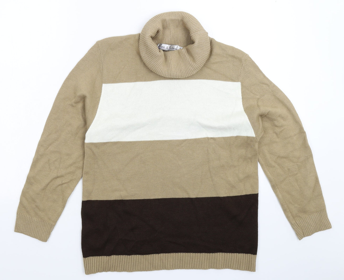 Pure & Natural Womens Multicoloured  Knit Pullover Jumper Size XL