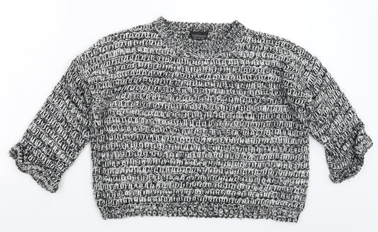 Topshop Womens Grey  Knit Pullover Jumper Size 10