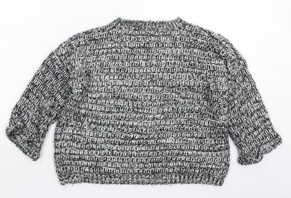 Topshop Womens Grey  Knit Pullover Jumper Size 10