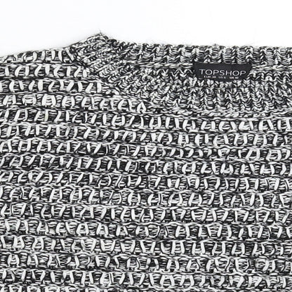Topshop Womens Grey  Knit Pullover Jumper Size 10