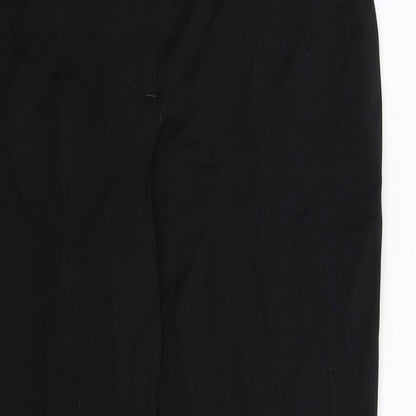 Close-up detail of Principles women’s black trousers, size UK 6, 27-inch leg