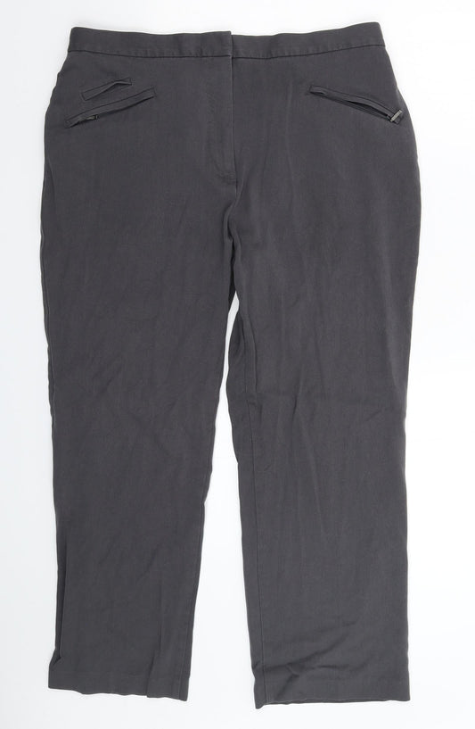 Marks and Spencer Womens Grey   Trousers  Size 16 L26 in