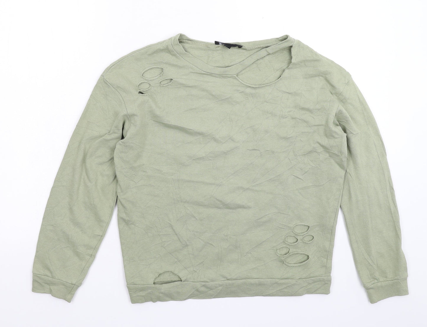Atmosphere Womens Green   Pullover Sweatshirt Size 8  - Distressed