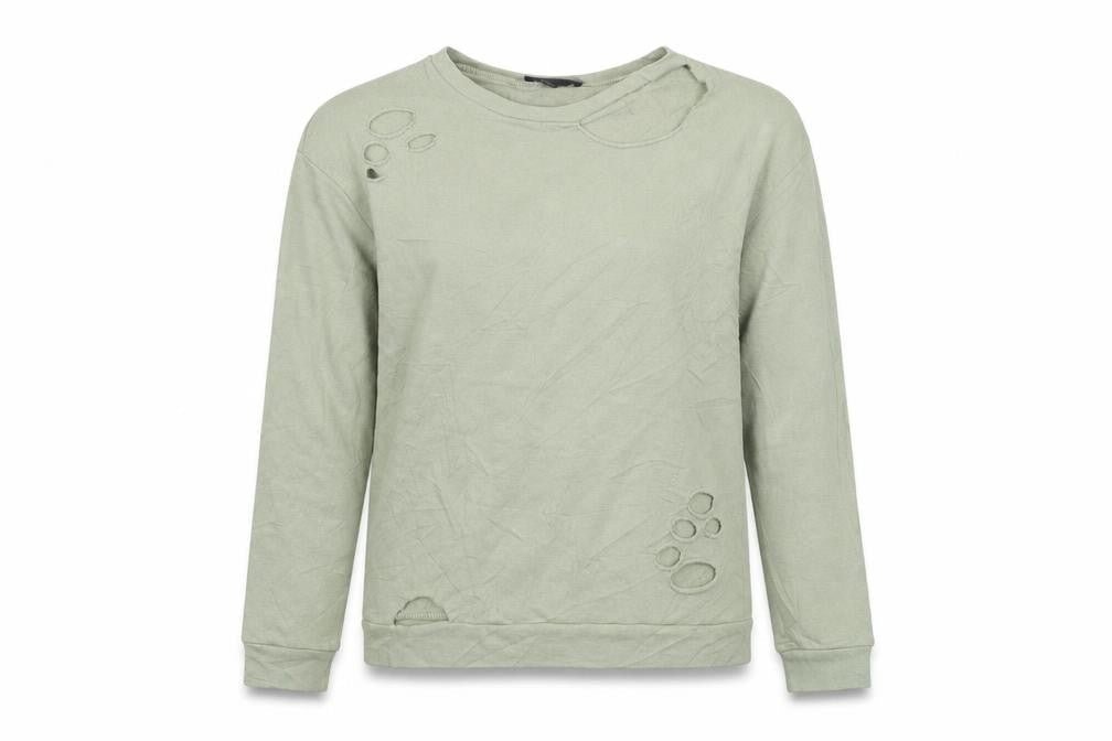 Atmosphere Womens Green   Pullover Sweatshirt Size 8  - Distressed