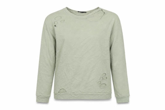 Atmosphere Womens Green   Pullover Sweatshirt Size 8  - Distressed