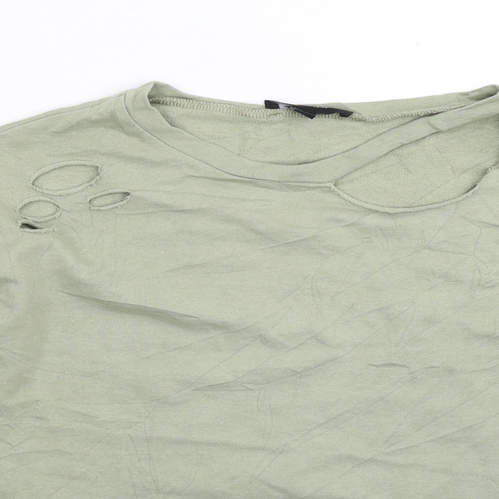Atmosphere Womens Green   Pullover Sweatshirt Size 8  - Distressed