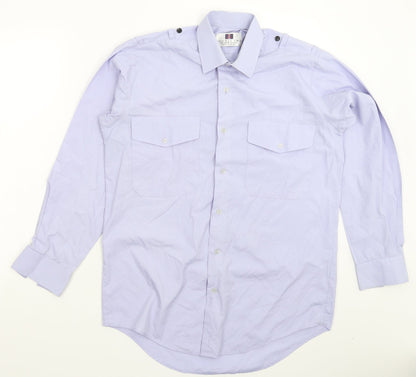 Double TWO Mens Blue    Button-Up Size 16