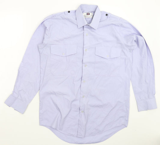 Double TWO Mens Blue    Button-Up Size 16
