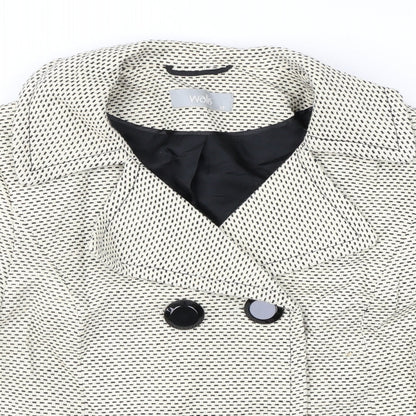 Wallis Womens Beige Geometric  Jacket Coat Size 12