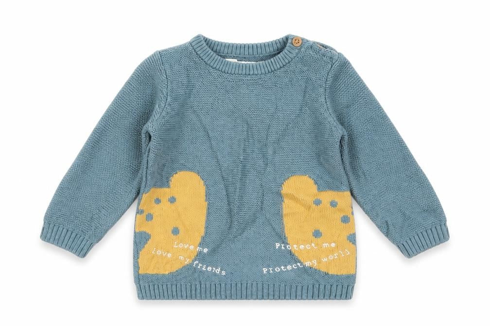 F&F Baby Green   Pullover Jumper Size 3-6 Months  - bear