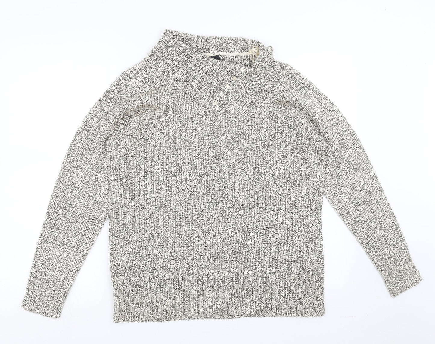 BM collection Womens Beige  Knit Pullover Jumper Size M