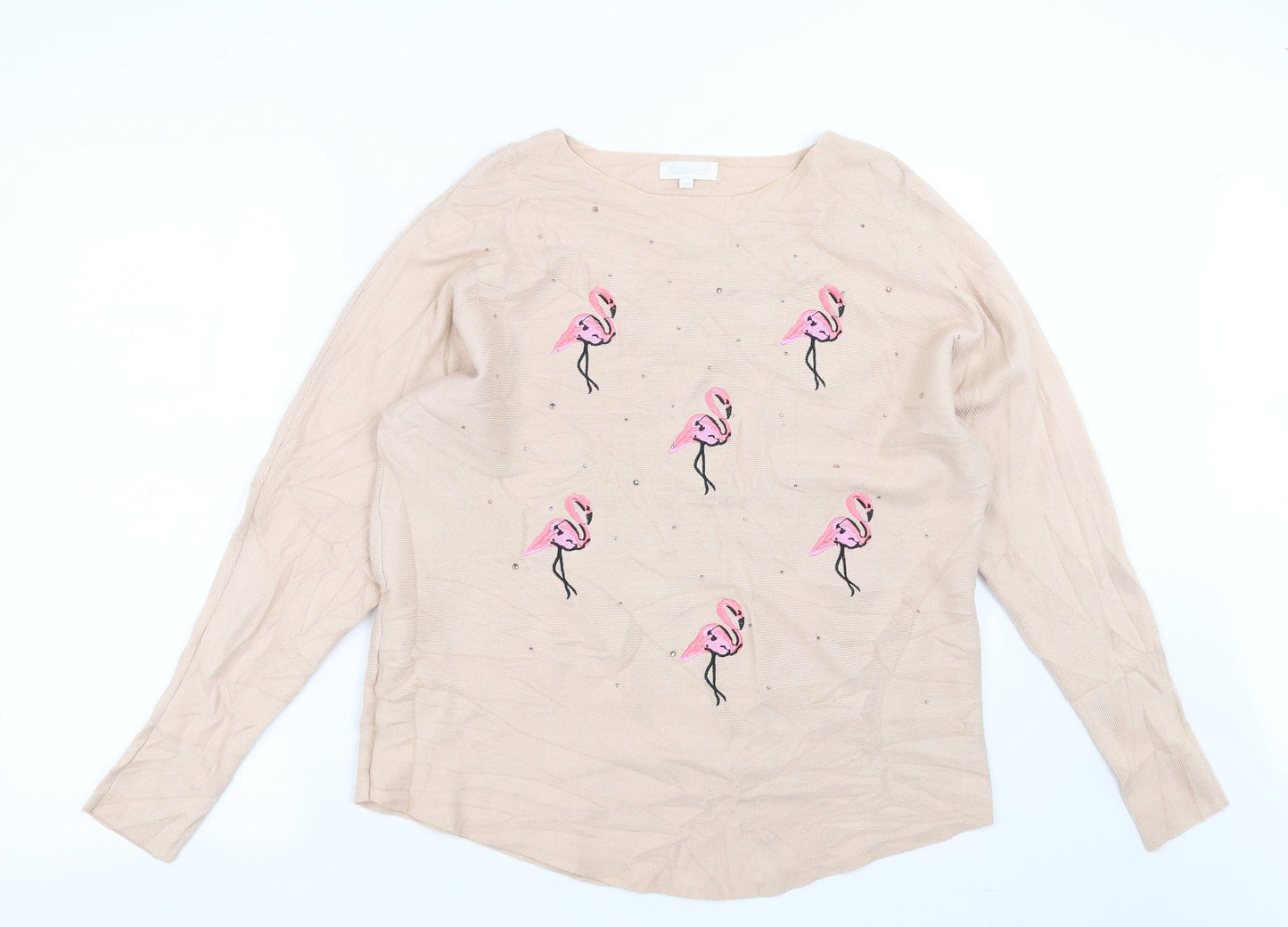 Bluoltre Womens Pink   Pullover Jumper Size M  - Flamingo